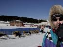 Dave Leslie, KC9MKJ, of Superior, Wisc., runs communications at the start of the John Beargrease Sled Dog Race, in Duluth, Minn., on Sunday January 25, 2009. Amateur operators from B.A.R.C ran communications for the 374 mile race along the North Shore of Lake Superior. (Photo/Paul M. Walsh, NA0MI)