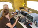 Mike Wilson, K2KR, and his family (he is shown here with his daughter Melissa) traveled to West Texas to operate the 2010 ARRL November Phone Sweepstakes from Copper Breaks State Park. [Photo courtesy of Mike Wilson, K2KR]