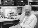 Leo Meyerson, W0GFQ, in his shack in 1996. [photo courtesy of Brian Sherrod, W5AMI]