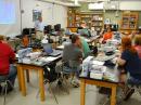 ARRL Education and Technology Program Coordinator Mark Spencer, WA8SME (standing), led the Teachers Institute in Walhalla, South Carolina. [Sam Gray, Photo]