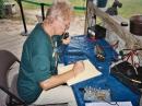 Stella Gurka, WB2FAU, operates Field Day from the Octagon Wildlife Sanctuary in Punta Gorda, Florida. [Tad Burik, K3QC, Photo]