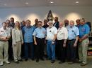 Fourteen newly elected or appointed Section Managers attended a workshop at ARRL Headquarters on October 10-12. From left to right: ARRL Field Organization Supervisor Steve Ewald, WV1X; Northern New Jersey Section Manager Rich Krohn, N2SMV; Western Washington Section Manager Jim Pace, K7CEX; Wyoming Section Manager LeeAnne Allen, WY7DTW; Idaho Section Manager Ed Stuckey, AI7H; Louisiana Section Manager Gary Stratton, K5GLS; Nevada Section Manager Joe Giraudo, N7JEH; East Bay Section Manager Jim Latham, AF6AQ; Northern Florida Section Manager Paul Eakin, KJ4G; Alaska Section Manager Jim Larson, AL7FS; Alabama Section Manager Jay Isbell, KA4KUN; New Mexico Section Manager Don Wood, W5FHA; San Diego Section Manager Steve Early, AD6VI; Tennessee Section Manager Glen Clayton, W4BDB; North Dakota Section Manager Lynn Nelson, W0CQ, and ARRL Field and Regulatory Correspondent Chuck Skolaut, K0BOG. [S. Khrystyne Keane, K1SFA, Photo]