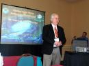 ARRL Emergency Preparedness and Response Manager Dennis Dura, K2DCD, gives a presentation at the 2008 National Hurricane Conference in Orlando, Florida. [Brandon McLamb, KG4EDW, Photo]